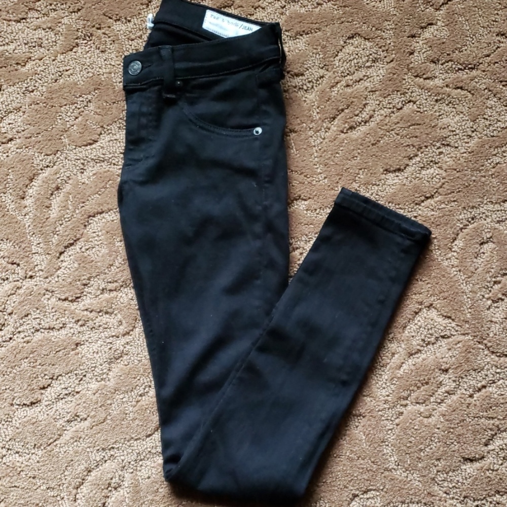 rag & bone "Capri" Black Skinny Jeans